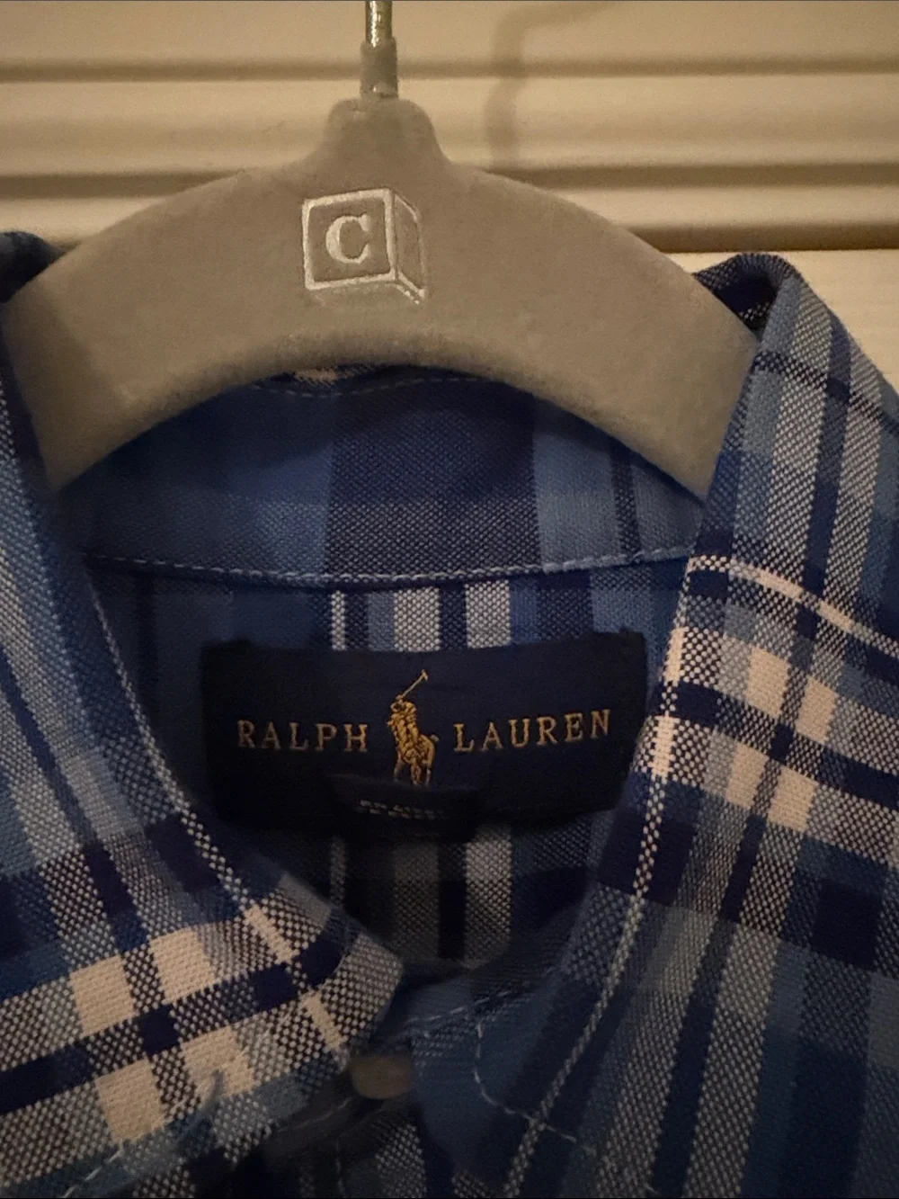 Ralph Lauren Blue Plaid Button-Down Shirt